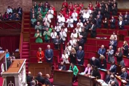 French MPs wear colors of Palestinian flag